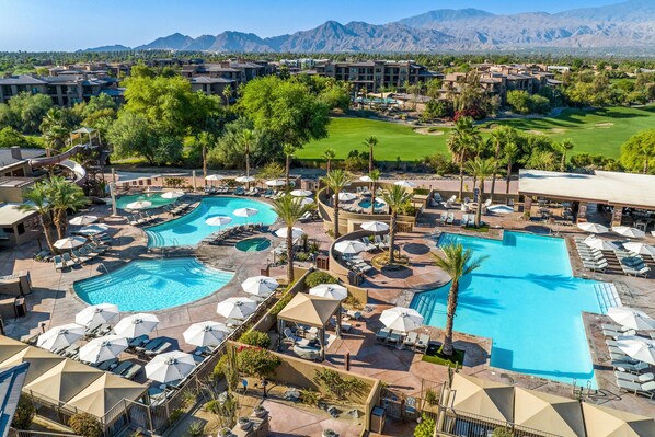 4 outdoor pools, cabanas (surcharge), pool umbrellas