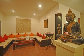 Sittområde i lobbyn