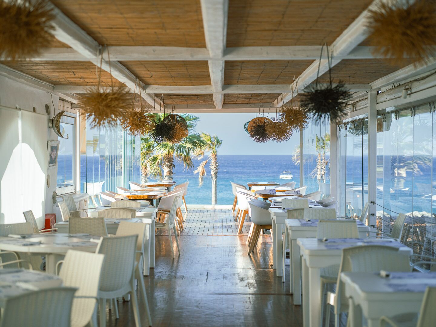 breakfast, lunch, dinner served; mediterranean cuisine, beach views