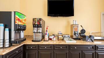 Free daily self-serve breakfast