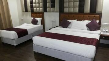 Premium bedding, soundproofing, iron/ironing board, rollaway beds
