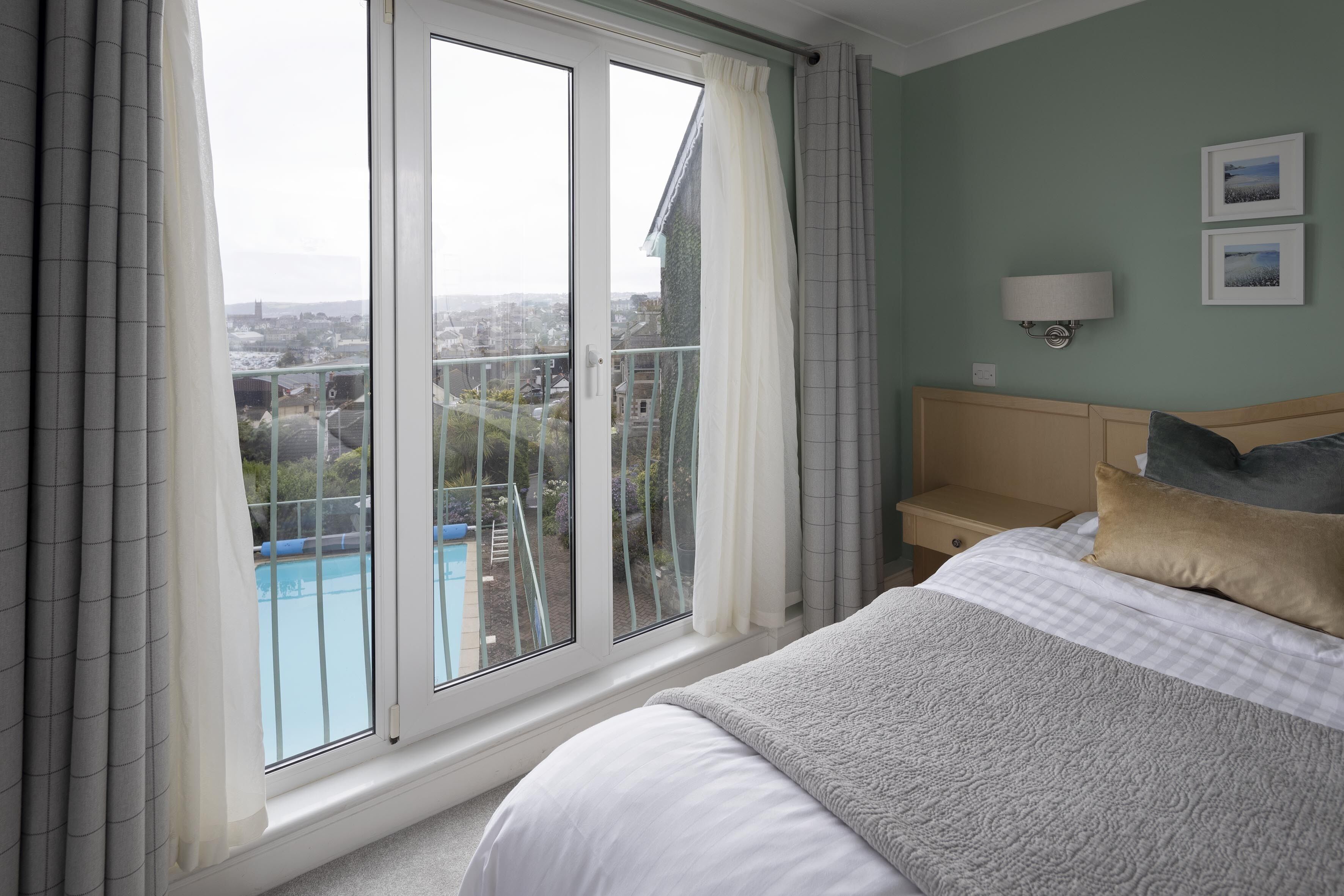 panorama sea view double or twin | premium bedding, pillow-top beds, individually decorated