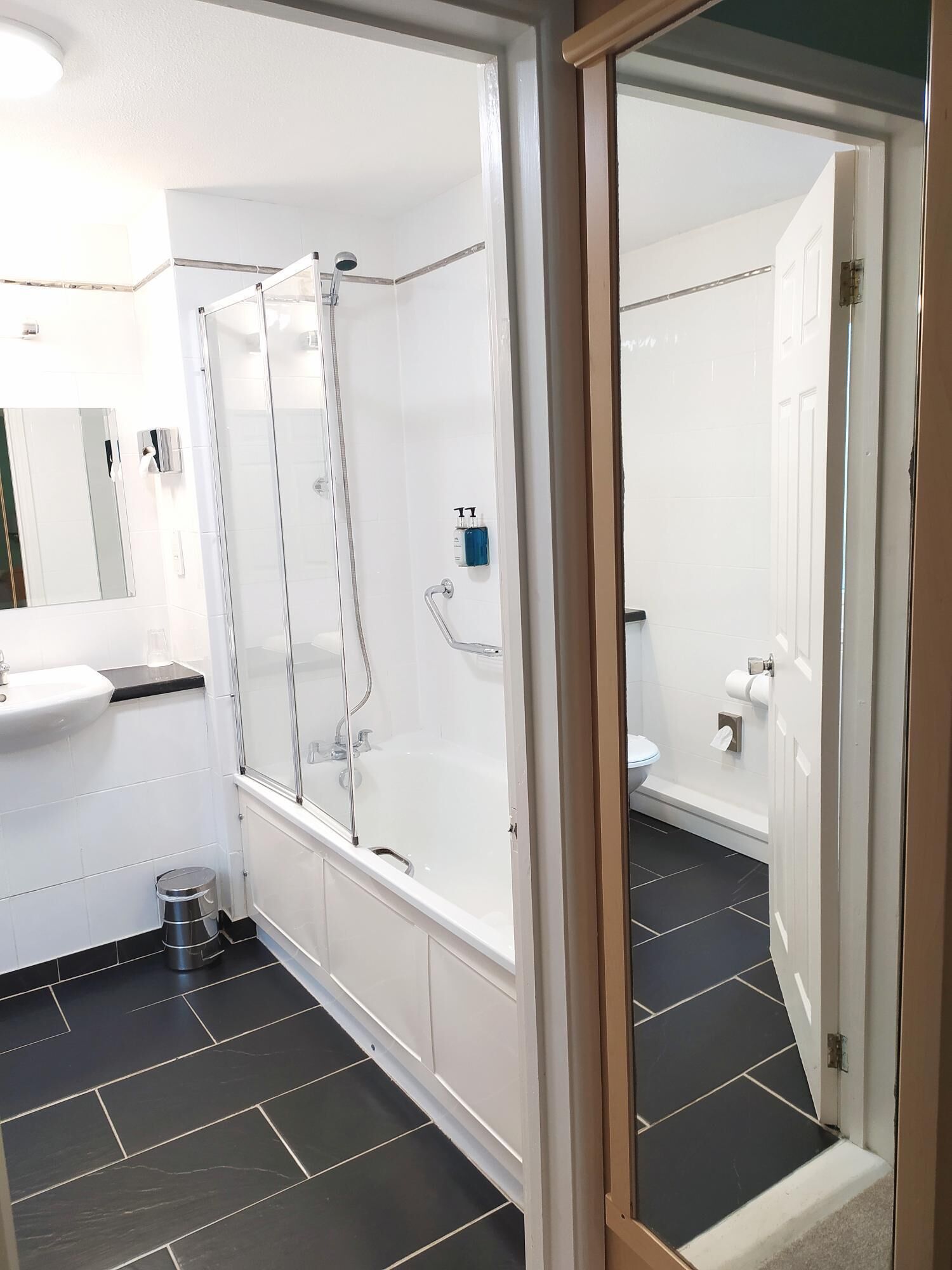 free toiletries, hair dryer, towels, soap