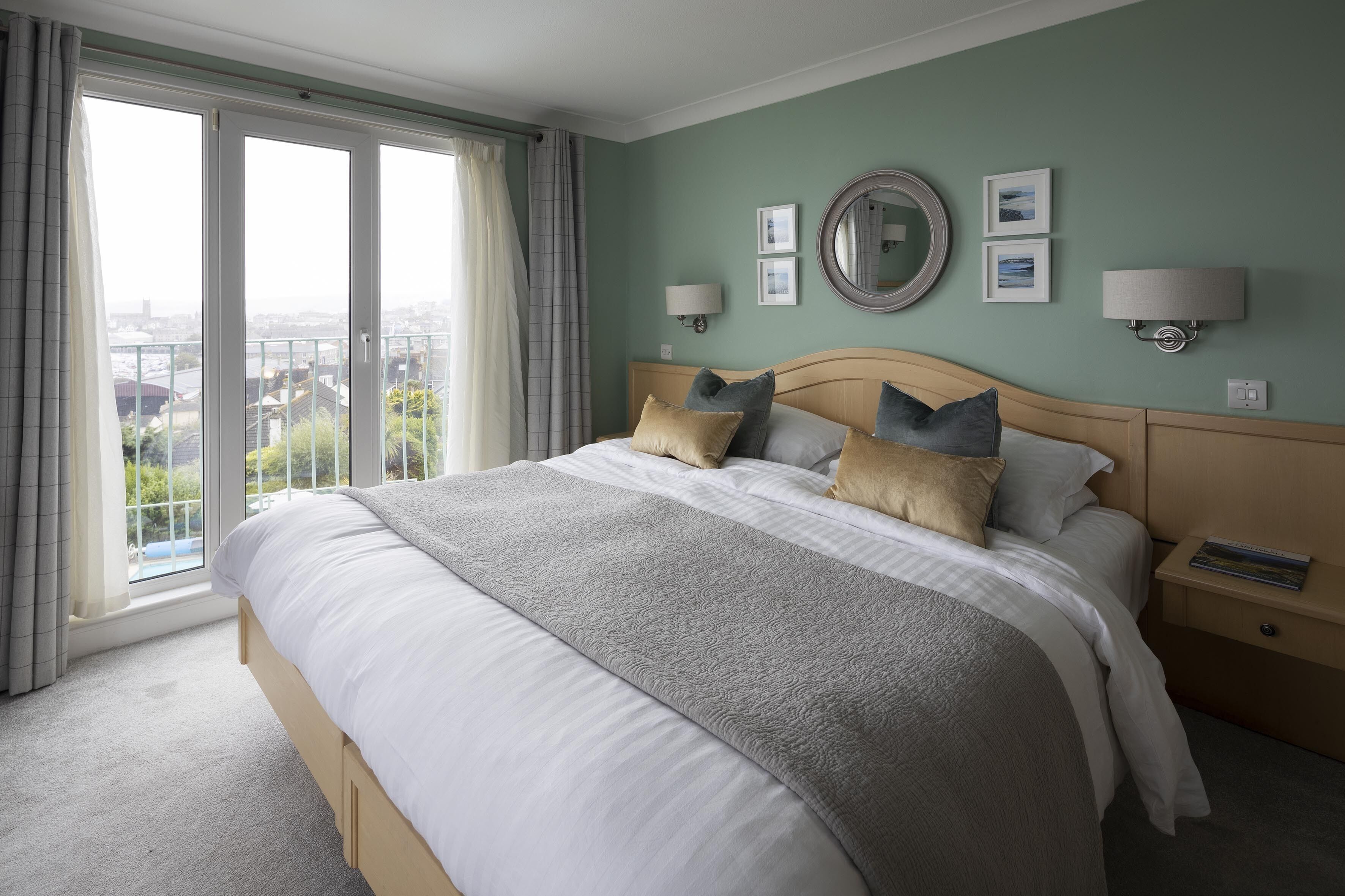 panorama sea view double or twin | premium bedding, pillow-top beds, individually decorated