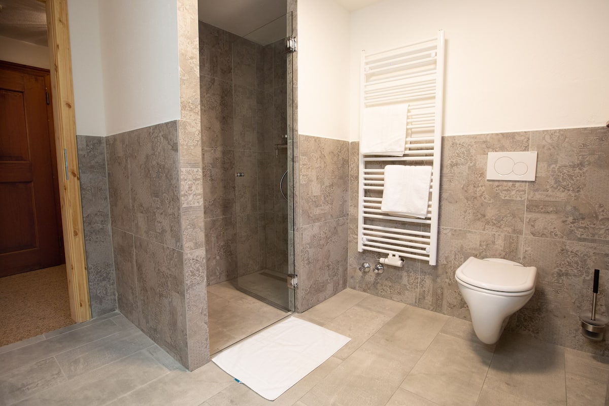 basic double room, 1 king bed | bathroom shower