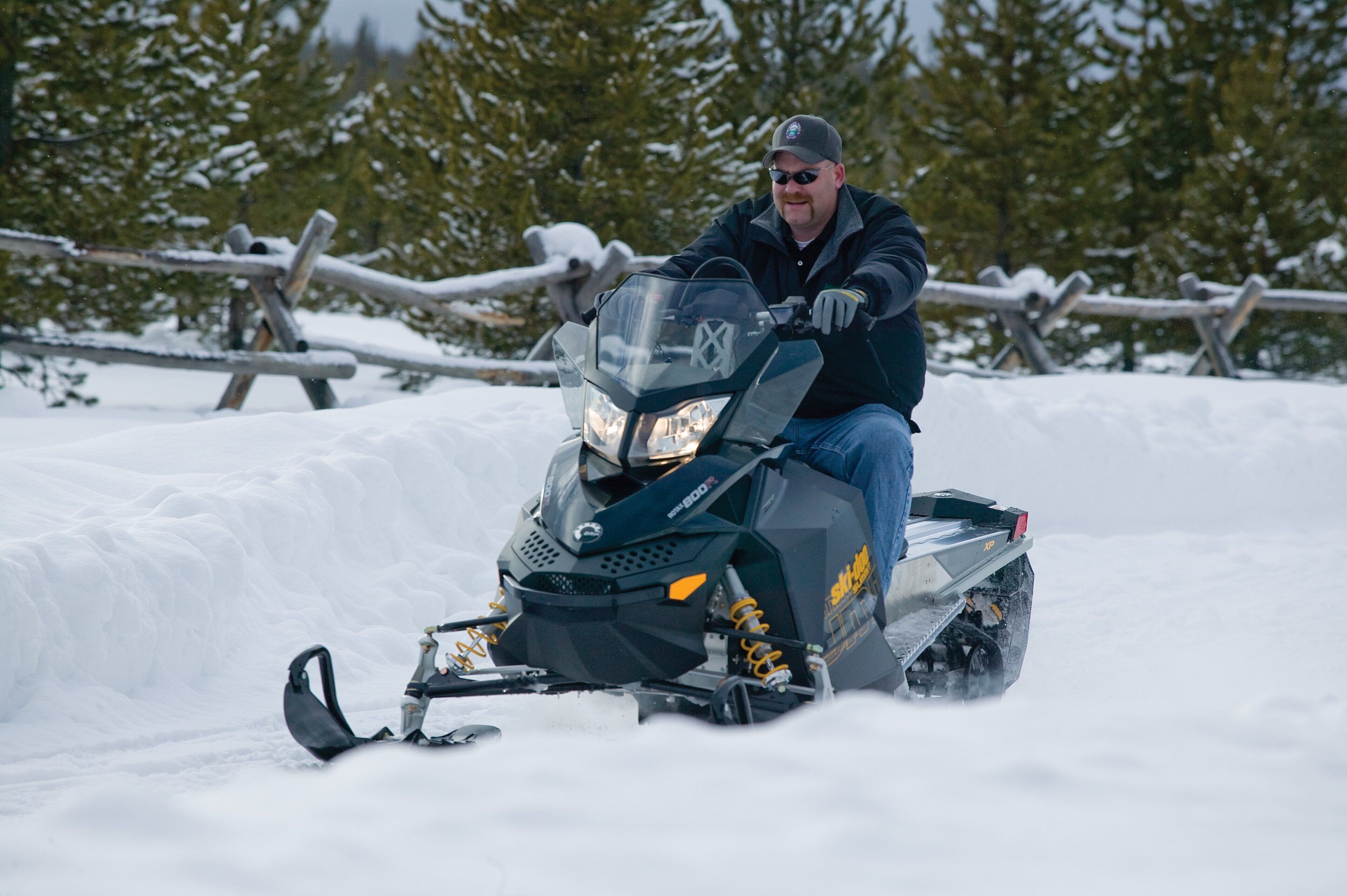 snowmobile riding