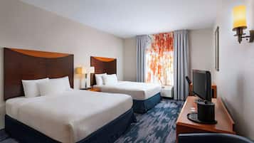 In-room safe, desk, laptop workspace, blackout curtains