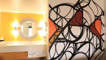 Desk, blackout drapes, iron/ironing board, free WiFi