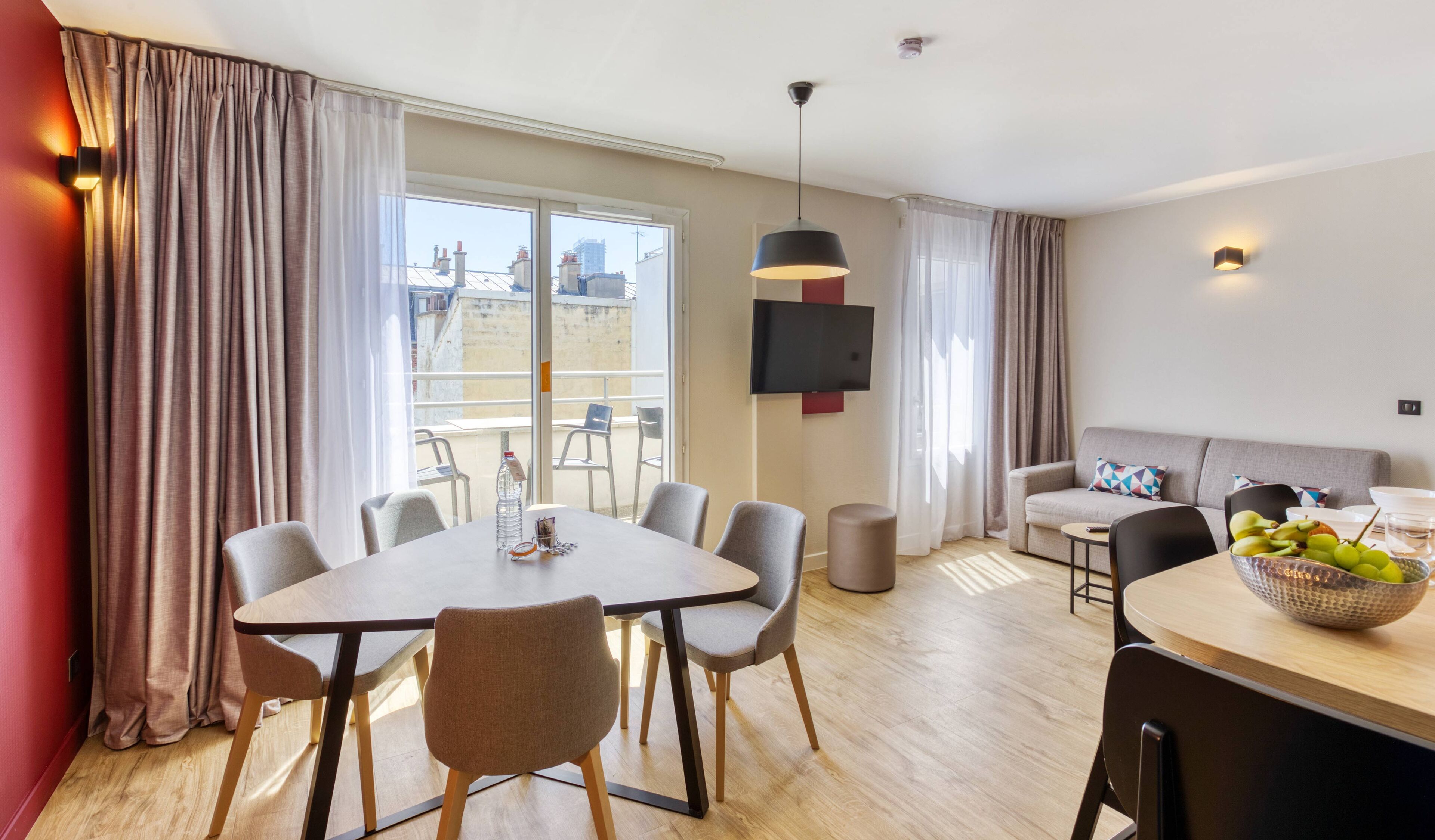 Appartement T3 | Wohnzimmer | Flachbildfernseher