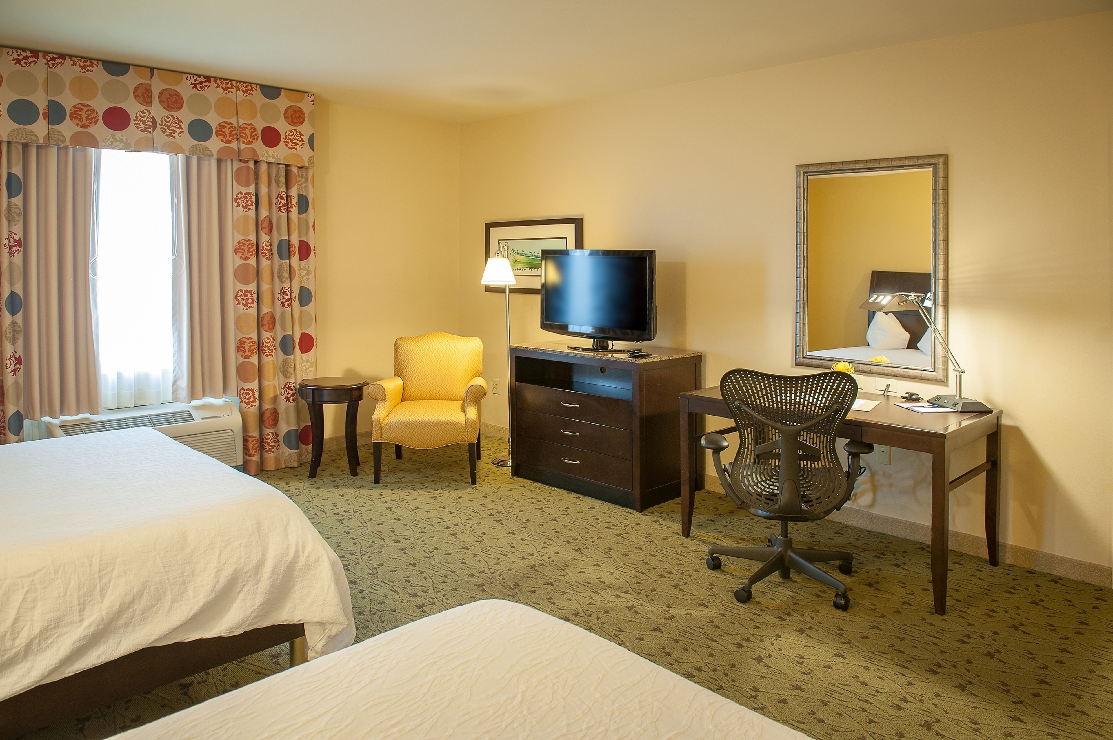 hypo-allergenic bedding, minibar, desk, blackout curtains