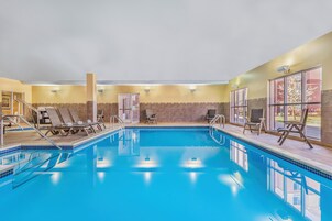 Indoor pool, sun loungers
