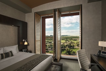 Hotel room view looking out at Talking Stick Resort