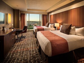 2 Queen Beds, Spa Tower | In-room safe, desk, laptop workspace, iron/ironing board