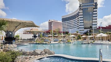 Indoor pool, 2 outdoor pools, pool cabanas (surcharge), pool umbrellas