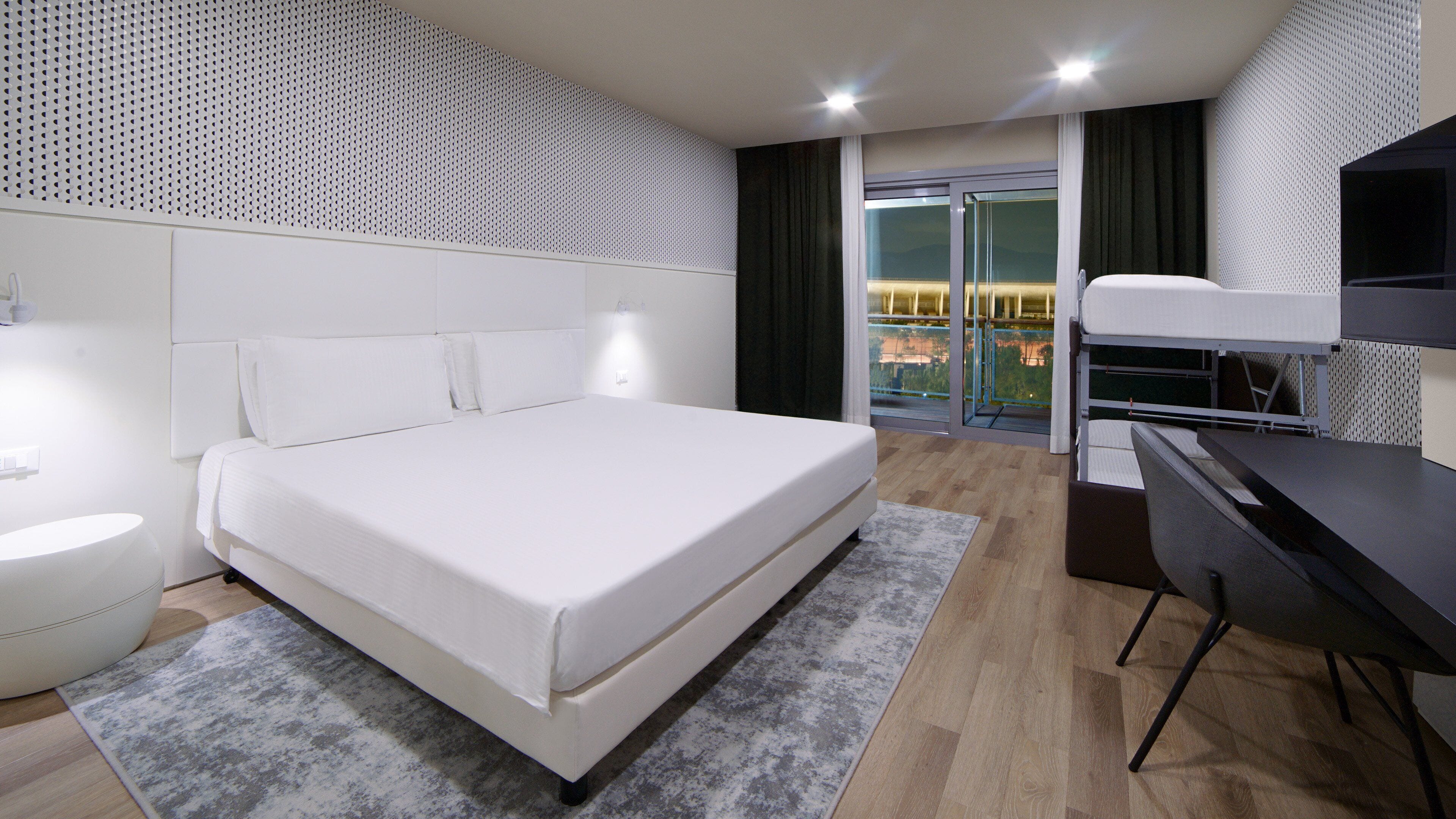 premium room, 1 king bed with sofa bed (vulcano buono square view) | 1 bedroom, minibar, in-room safe, individually decorated