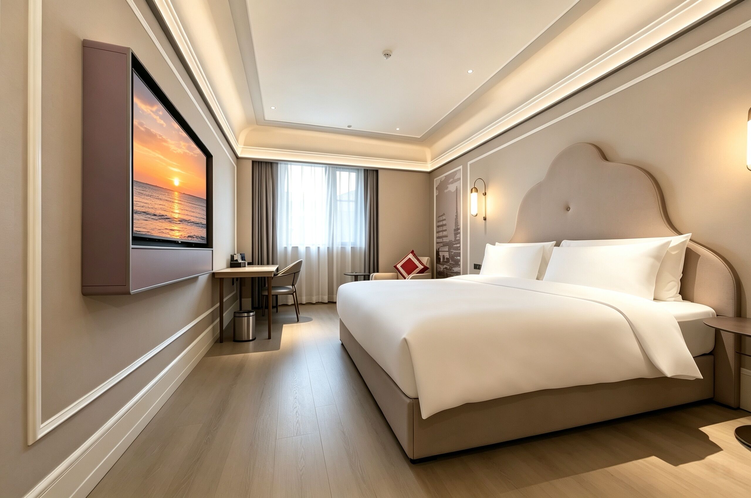 Standard-huone, 1 suuri parisänky | Untuvapeitot, memory foam -patjalliset sängyt, minibaari