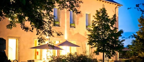Front of property – evening/night