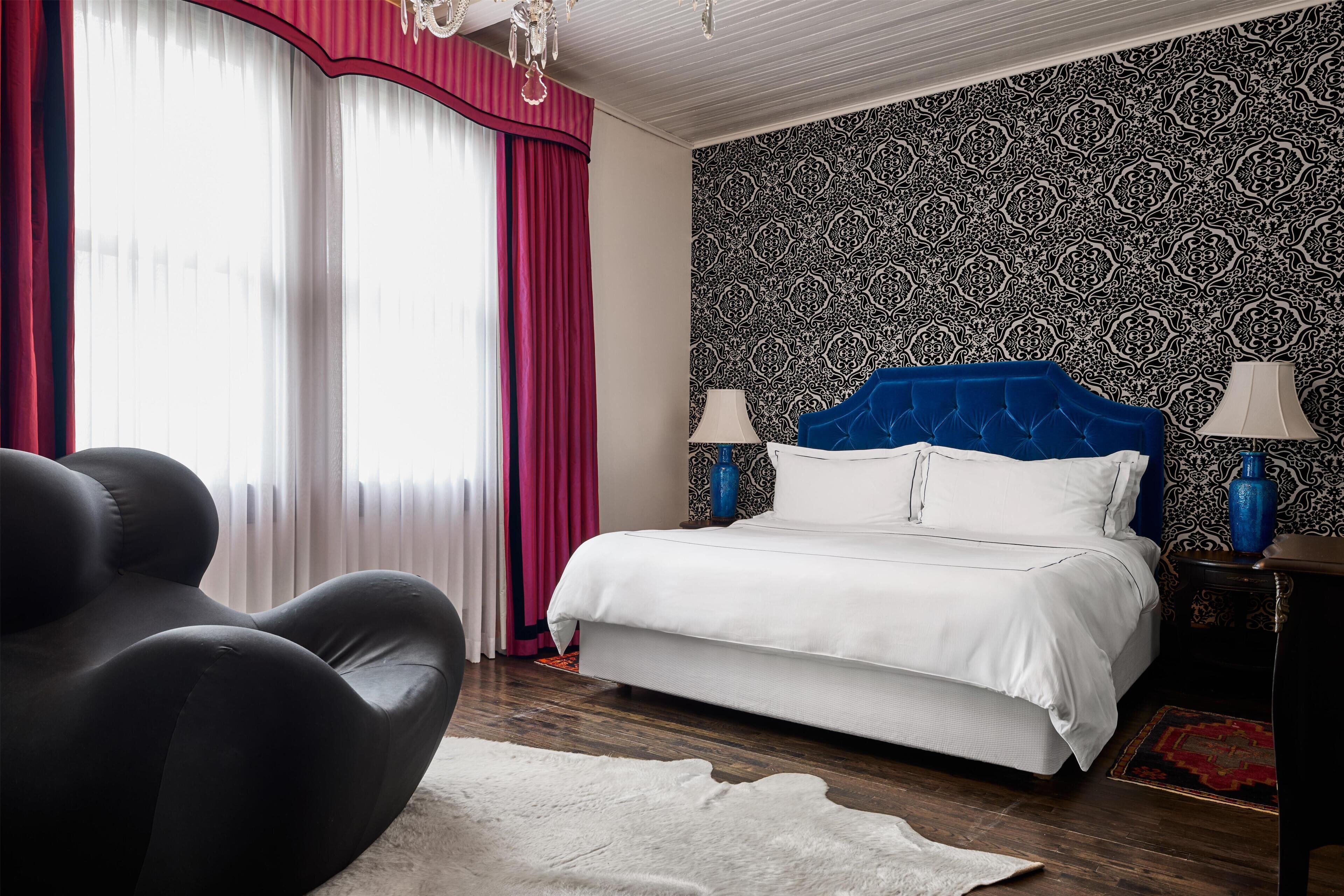 King Suite Four with Porch | Egyptian cotton sheets, premium bedding, pillowtop beds, minibar