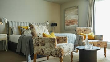 Hypo-allergenic bedding, desk, blackout curtains, iron/ironing board