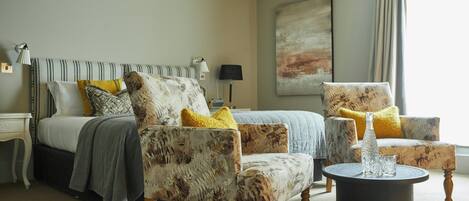 Hypo-allergenic bedding, desk, blackout drapes, iron/ironing board