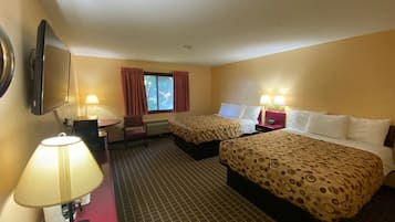 Room, 2 Queen Beds, Non Smoking | Desk, iron/ironing board, free WiFi, bed sheets