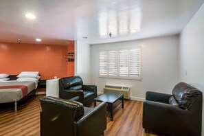 Deluxe Suite, 1 King Bed, Non Smoking, Refrigerator & Microwave | Pillow-top beds, individually furnished, desk, iron/ironing board - Motel 6 Monterey Park, CA (Monterey Park)