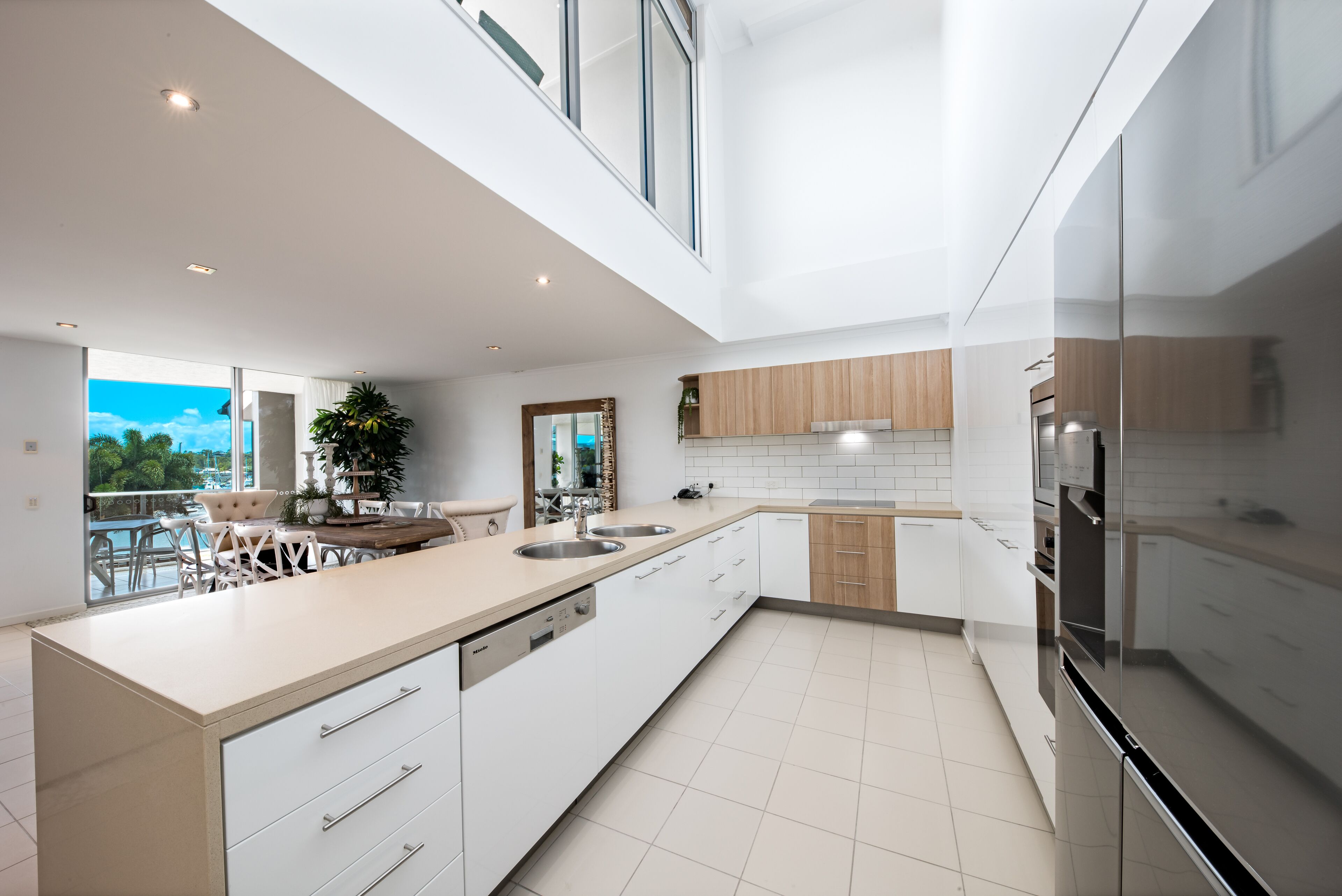 Four Bedroom Two Level Top Floor Luxe Spa Penthouse | Private kitchen | Full-size fridge, microwave, oven, stovetop