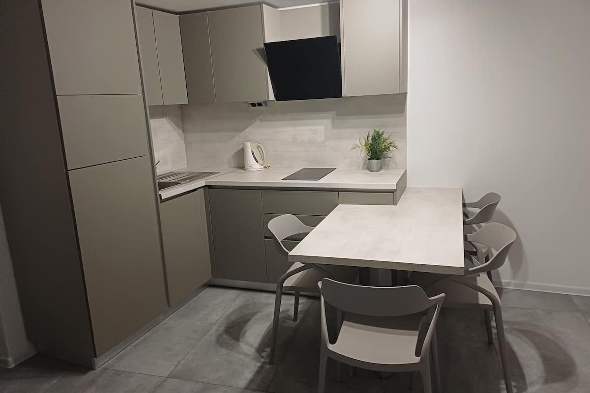 standard apartment | private kitchen | fridge, coffee/tea maker