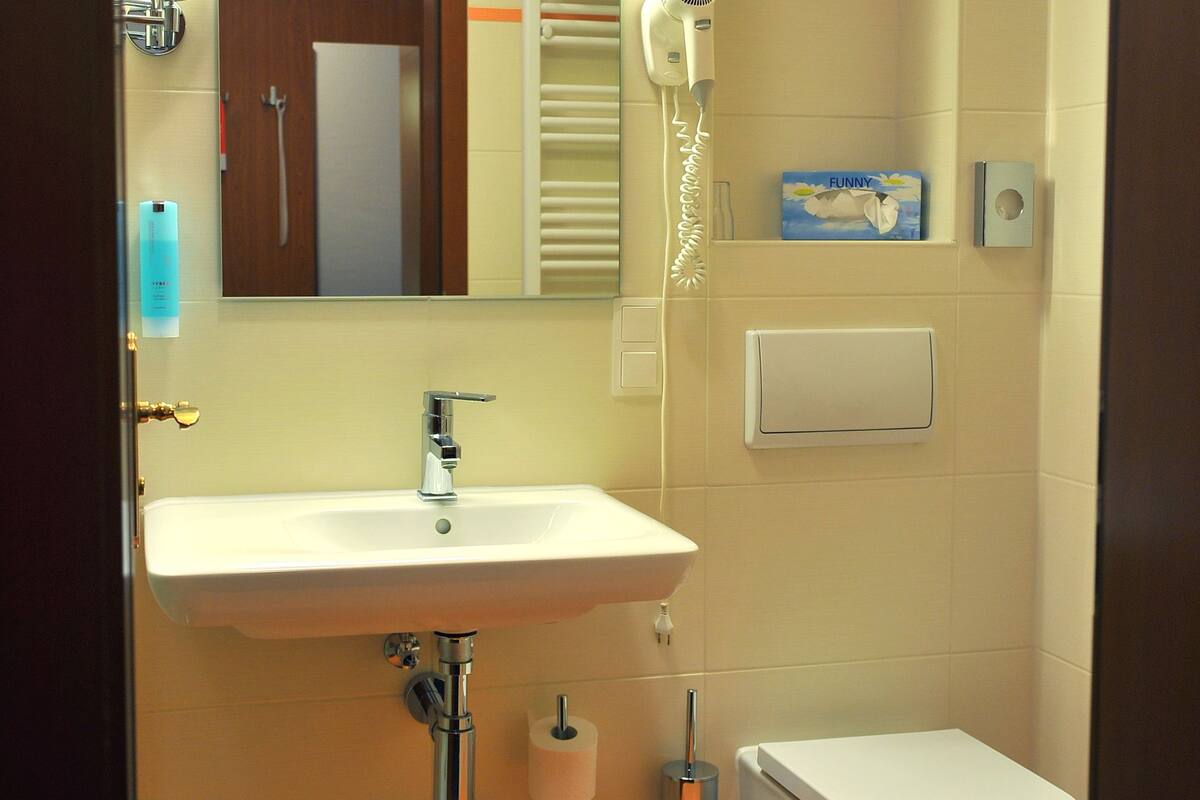 double room | bathroom | shower, free toiletries, hair dryer, towels