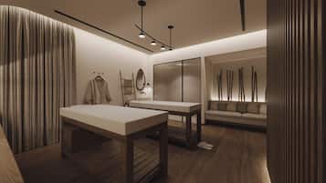 Couples treatment rooms, sauna, hot tub, Turkish bath, body treatments