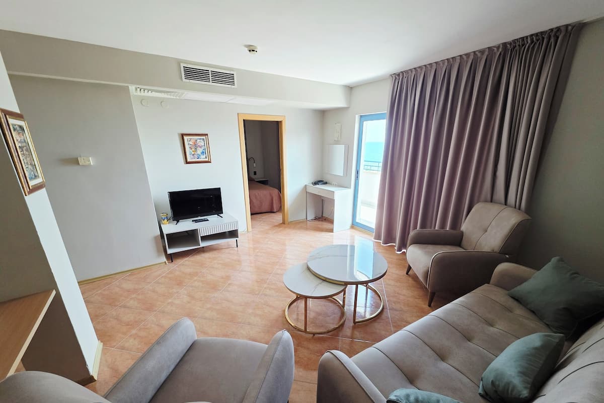 Panorama appartement | 1 slaapkamer, een bureau, een strijkplank/strijkijzer, gratis wifi