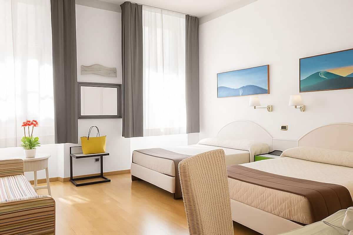 Chambre familiale | Draps en coton égyptien, literie de qualité, couette en duvet