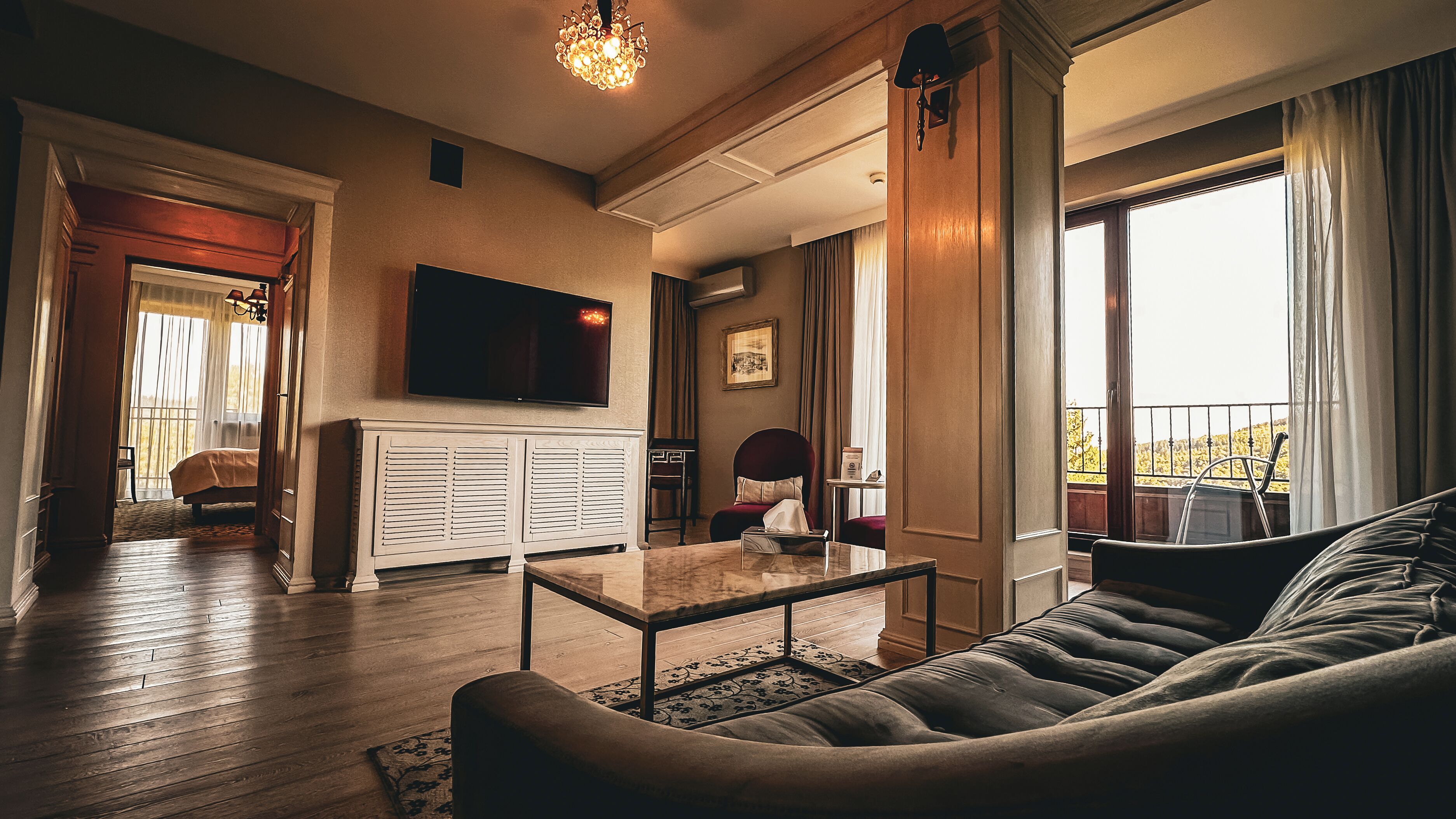 luxury suite (3* part) | in-room safe, desk, blackout curtains, iron/ironing board