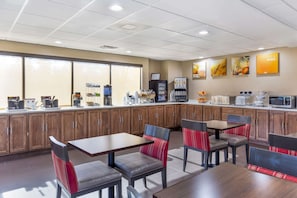 Free daily buffet breakfast
