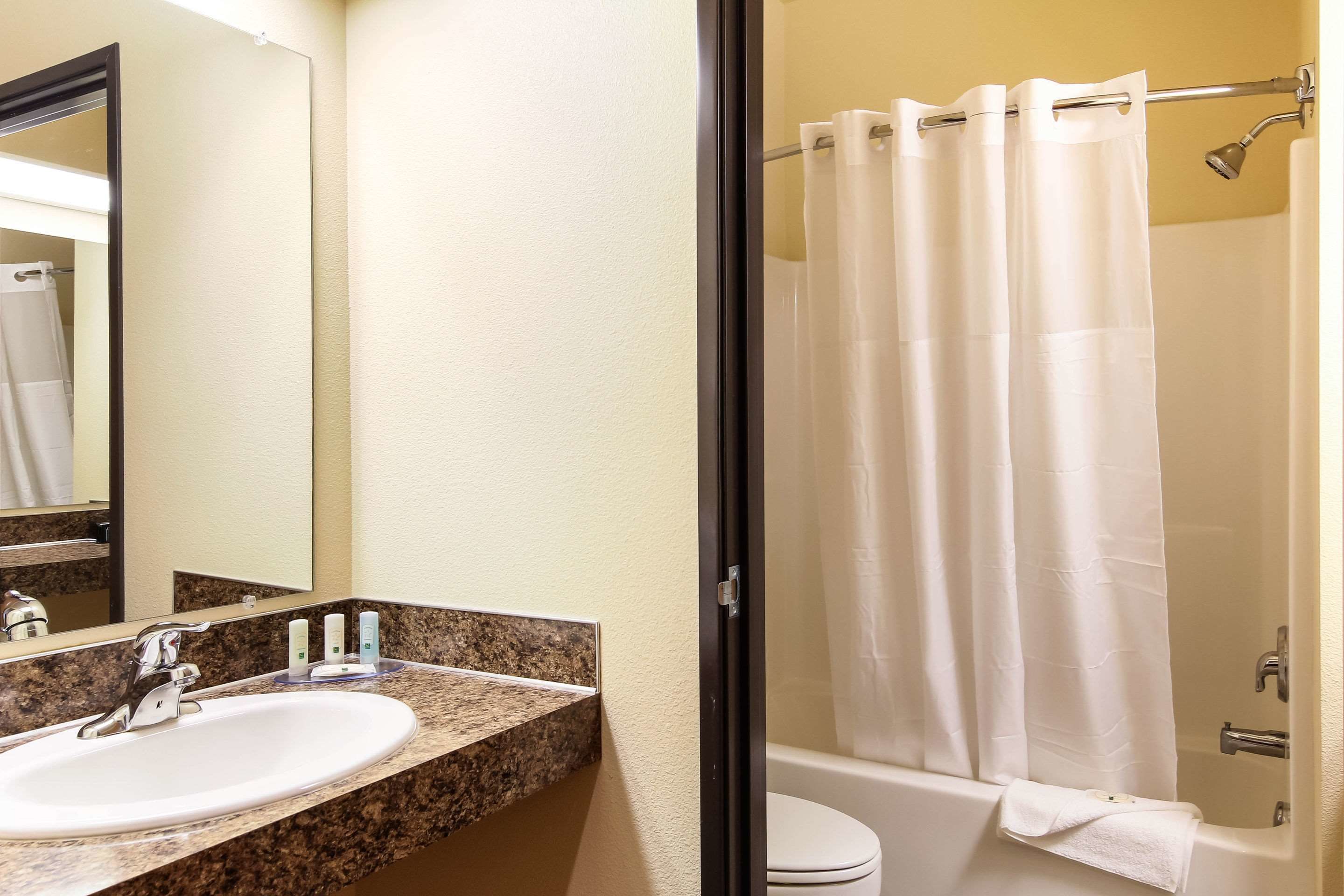 standard room, 1 king bed, non smoking | bathroom | combined shower/bathtub, hydromassage showerhead, hair dryer, towels