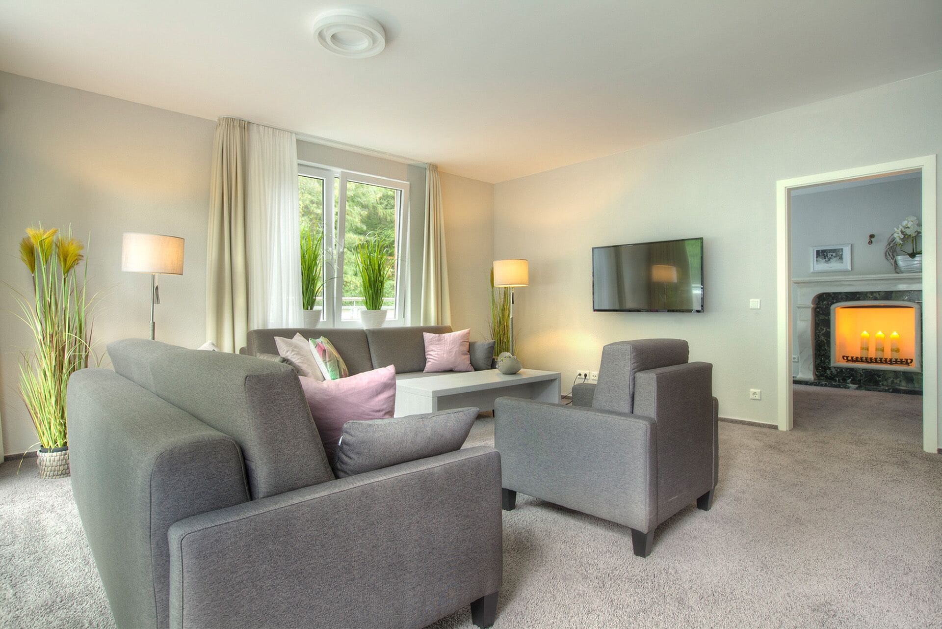 presidential suite | living area | flat-screen tv