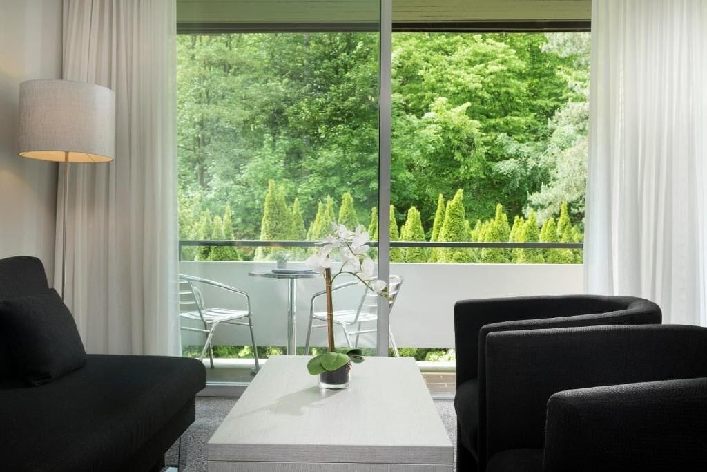 comfort room | 1 bedroom, pillow-top beds, blackout curtains, iron/ironing board