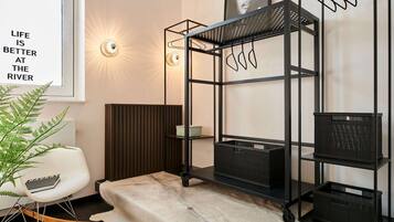 Hypo-allergenic bedding, minibar, in-room safe, desk