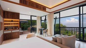 Ocean View Pool Villa - King | Ropa de cama de alta calidad y minibar