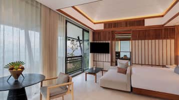 Ropa de cama de alta calidad y minibar