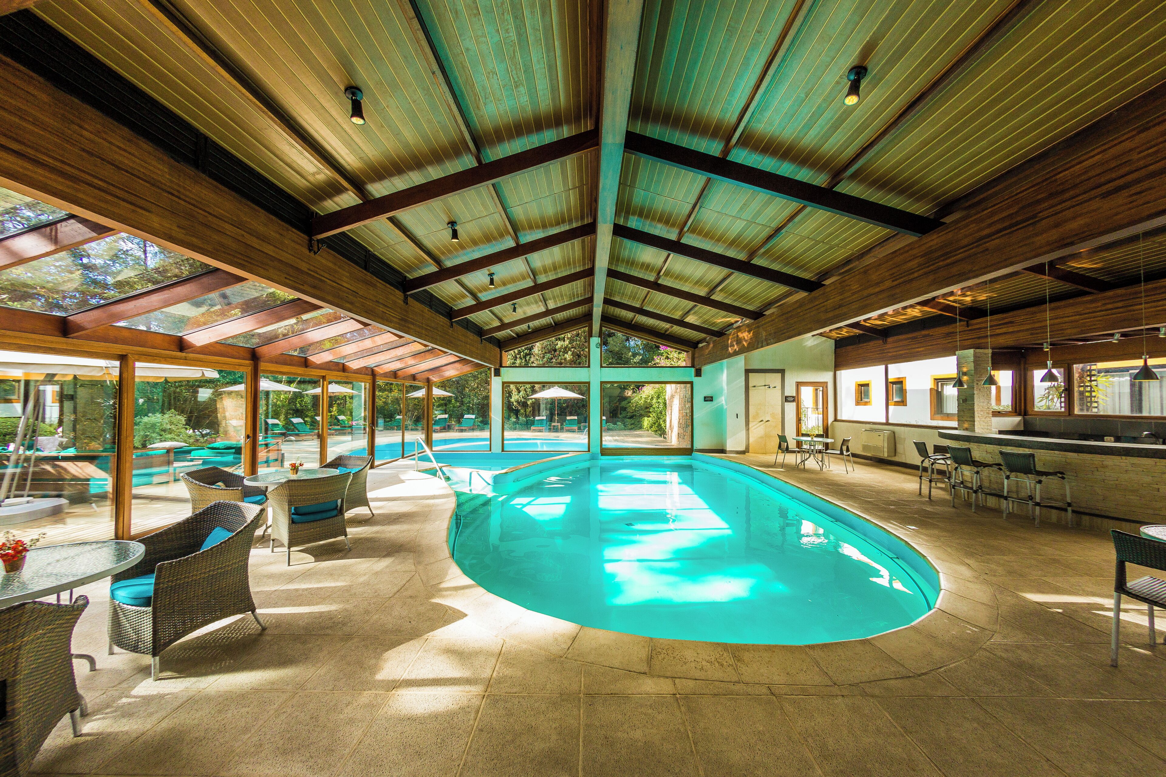 Indoor pool, outdoor pool, open 8:00 AM to 10:00 PM, pool loungers