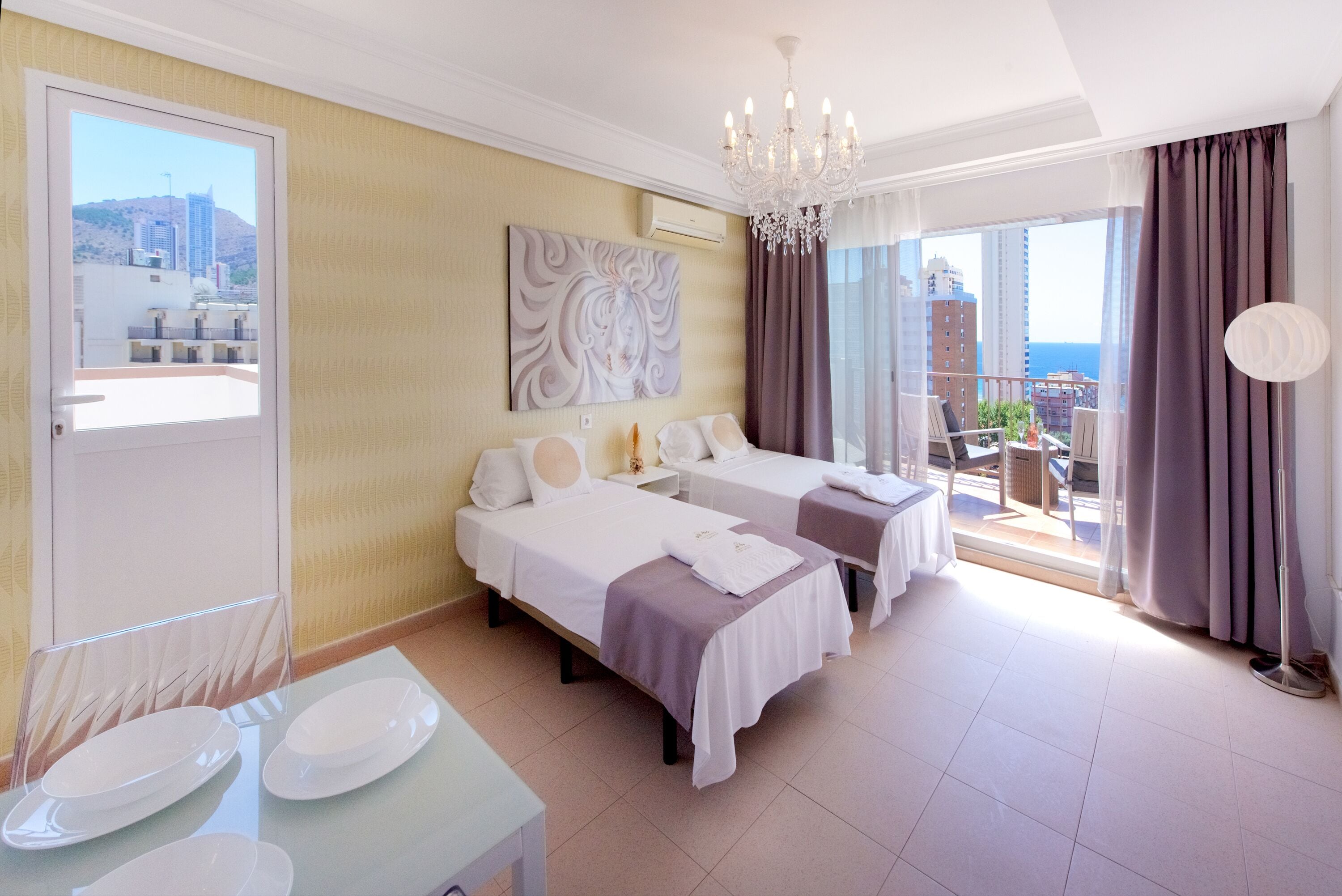 Penthouse panorámico, 1 habitación, vista al mar, piso ejecutivo | 2 habitaciones y camas con efecto memoria 