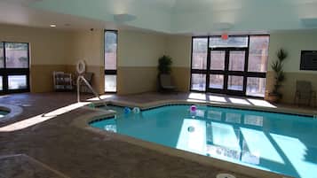 Indoor pool, open 6:00 AM to midnight, sun loungers