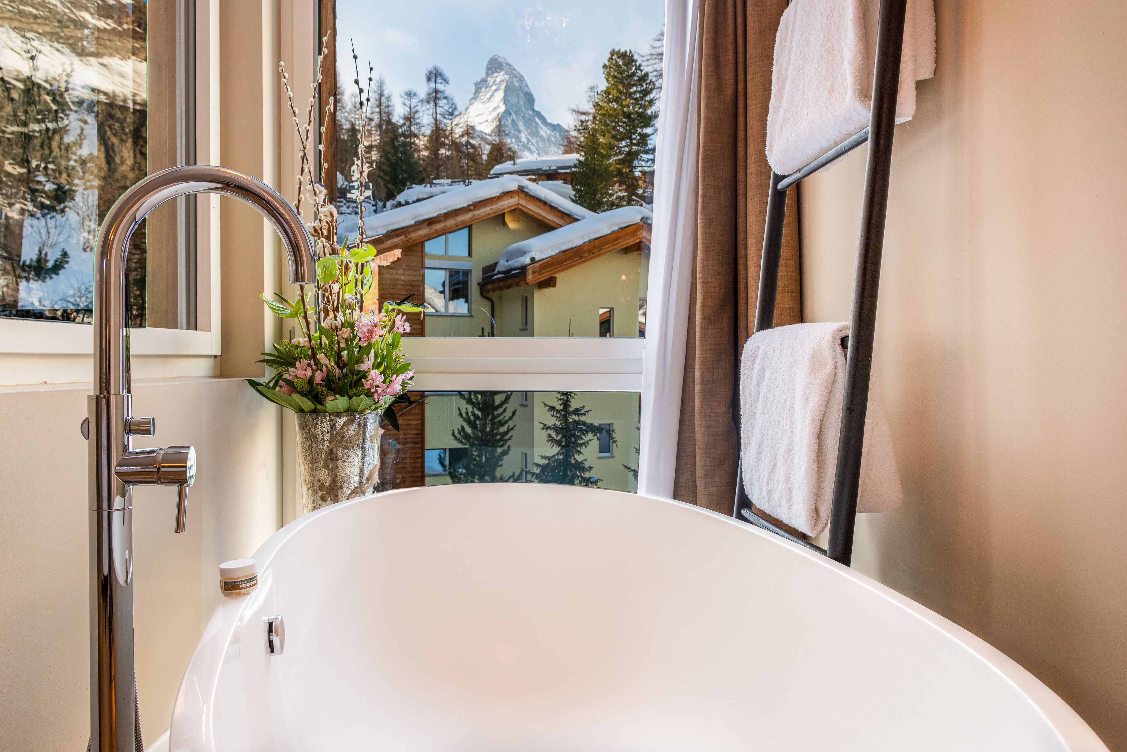 double room, balcony, mountain view (spa double room with matterhornview) | view from room