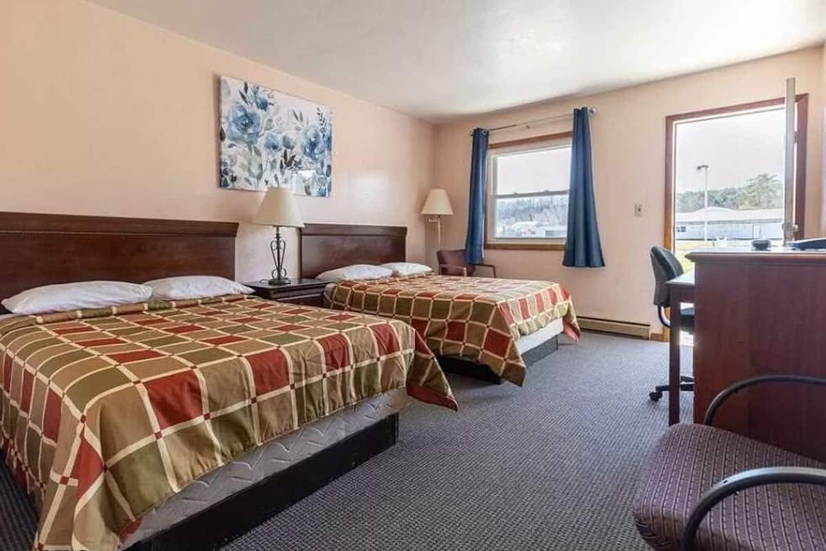 Room, 2 Double Beds, Non Smoking | Free WiFi, bed sheets, alarm clocks