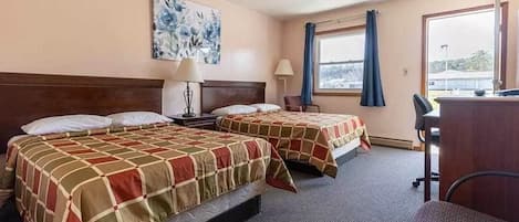 Værelse - 2 dobbeltsenge - ikke-ryger | Gratis Wi-Fi, sengetøj, vækkeur