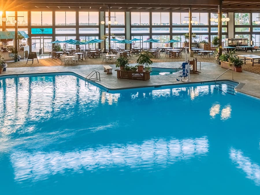 Indoor pool, outdoor pool