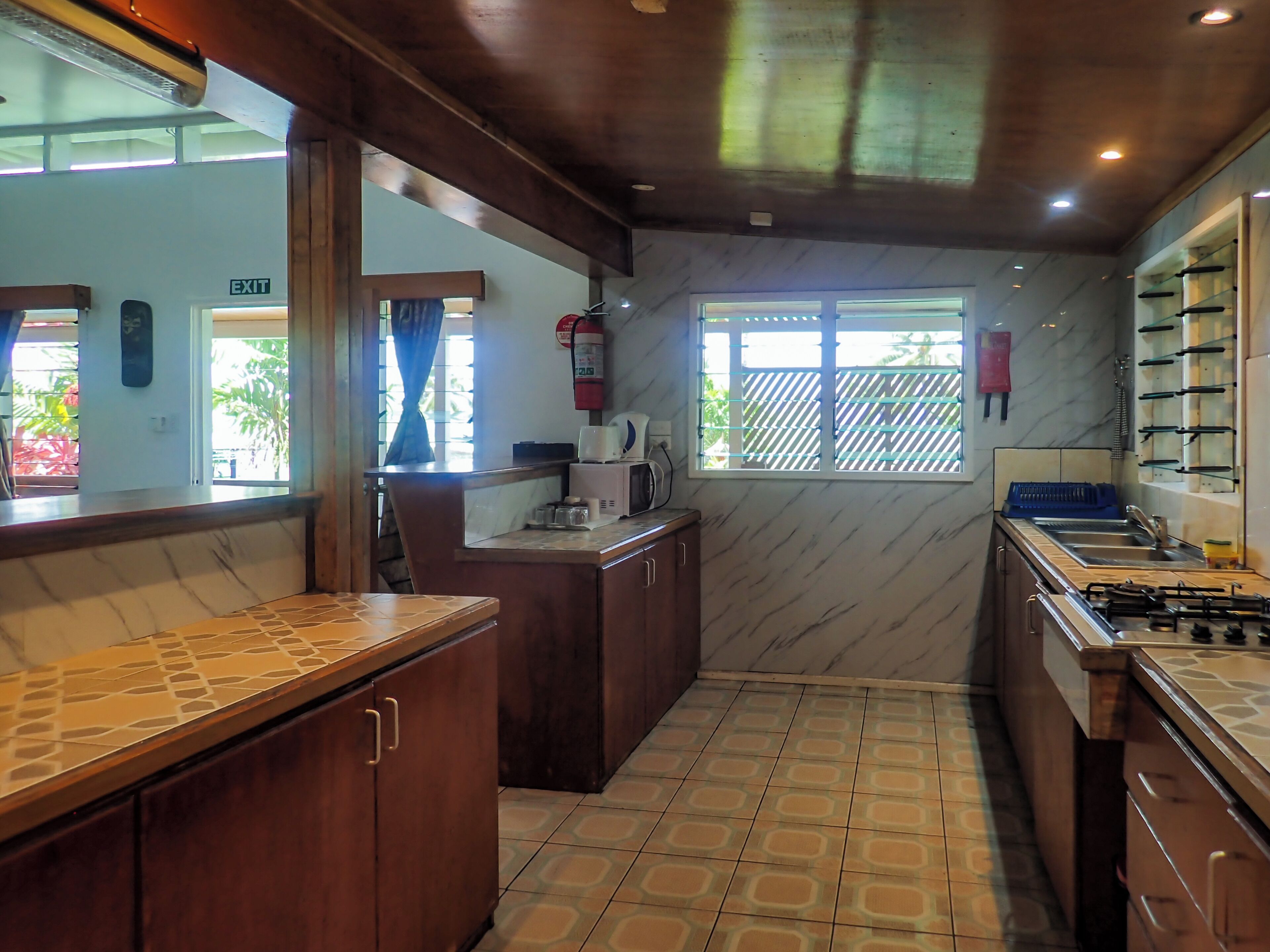 4 bedroom pool house | private kitchen | fridge, microwave, coffee/tea maker, electric kettle