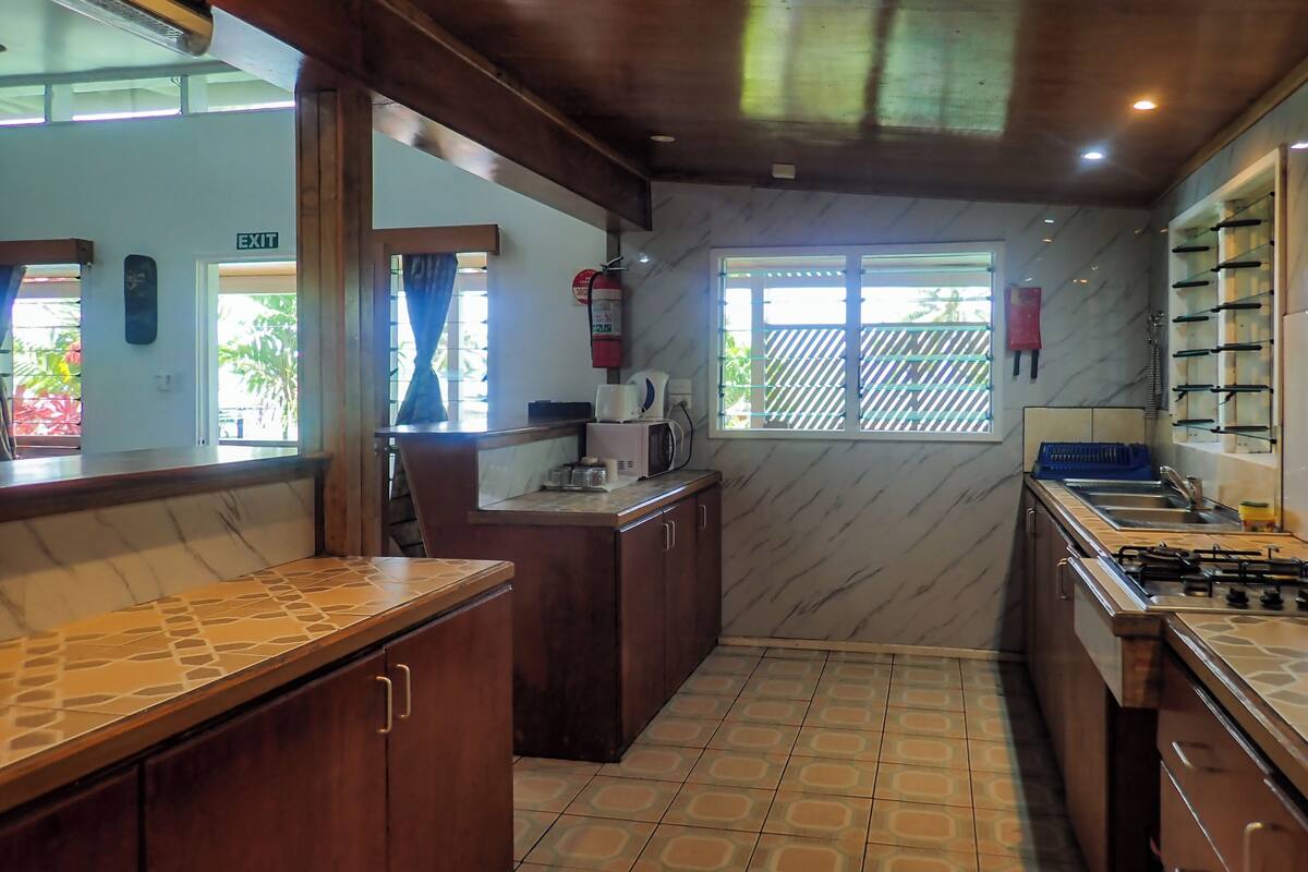4 bedroom pool house | private kitchen | fridge, microwave, coffee/tea maker, electric kettle
