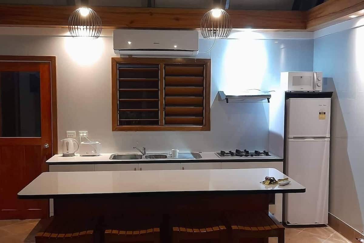 2 bedroom bay view villa with plunge pool | private kitchen | fridge, microwave, coffee/tea maker, electric kettle